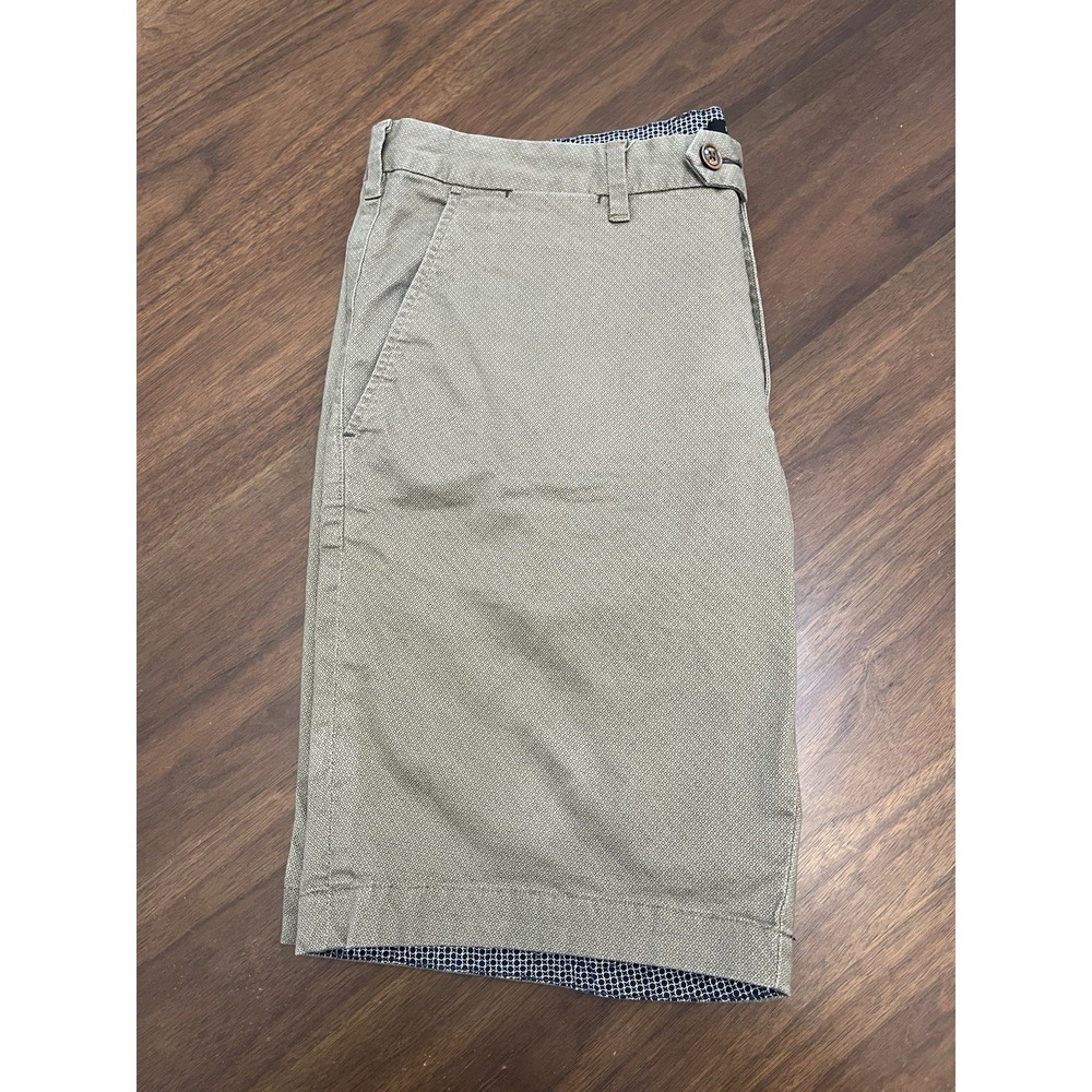 TED BAKER LONDON Men's 36 Brown SHORTS PREPPY GOLF DOUBLE BUTTON GEOMETRIC